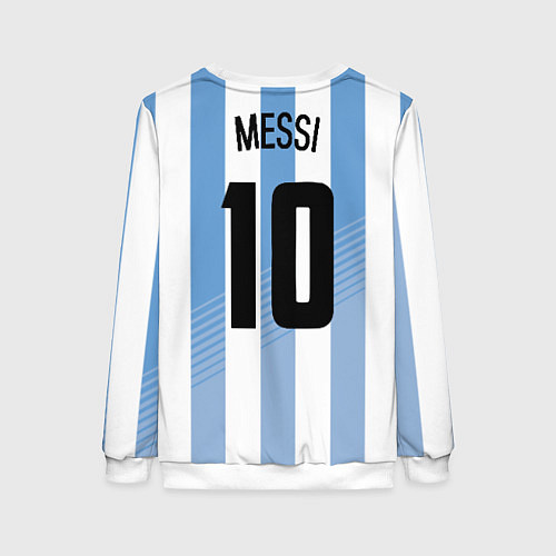 Женский свитшот Месси - сборная Аргентины / 3D-Белый – фото 2