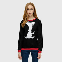 Свитшот женский Тетрадь смерти 5, цвет: 3D-красный — фото 2