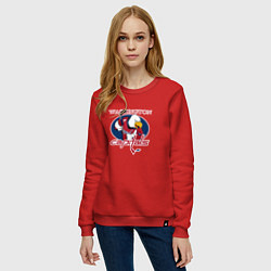 Свитшот хлопковый женский Washington Capitals Hockey, цвет: красный — фото 2