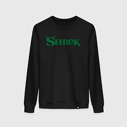 Свитшот хлопковый женский Shrek: Logo, цвет: черный