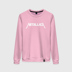 Свитшот хлопковый женский Metallica, цвет: светло-розовый