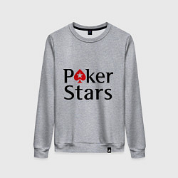 Свитшот хлопковый женский Poker Stars, цвет: меланж