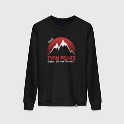 Свитшот хлопковый женский Twin Peaks: Pie & Murder, цвет: черный