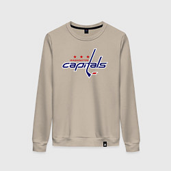 Свитшот хлопковый женский Washington Capitals, цвет: миндальный