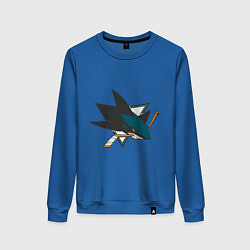 Свитшот хлопковый женский San Jose Sharks, цвет: синий