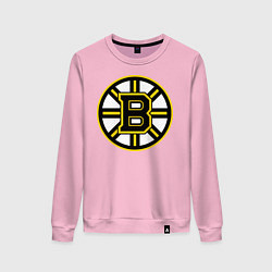 Свитшот хлопковый женский Boston Bruins, цвет: светло-розовый