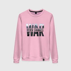 Свитшот хлопковый женский War never changes, цвет: светло-розовый
