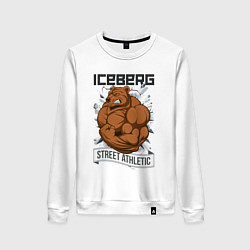 Свитшот хлопковый женский Bear | Iceberg, цвет: белый