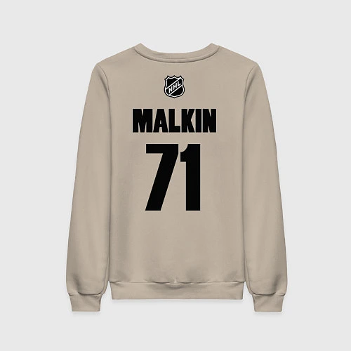 Женский свитшот Pittsburgh Penguins: Malkin 71 / Миндальный – фото 2