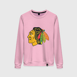 Свитшот хлопковый женский Chicago Blackhawks: Kane, цвет: светло-розовый