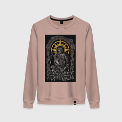 Свитшот хлопковый женский Dark Souls: Warrior, цвет: пыльно-розовый