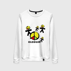 Свитшот хлопковый женский Olodum, цвет: белый