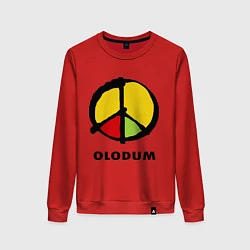 Свитшот хлопковый женский Olodum, цвет: красный