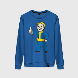 Свитшот хлопковый женский Fallout Boy, цвет: синий