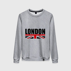 Свитшот хлопковый женский London, цвет: меланж