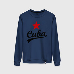 Свитшот хлопковый женский Cuba Star, цвет: тёмно-синий