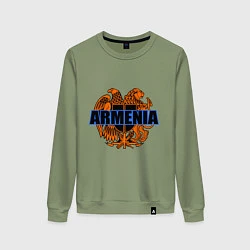 Свитшот хлопковый женский Армения, цвет: авокадо