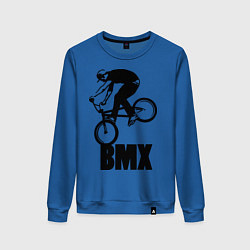 Свитшот хлопковый женский BMX 3, цвет: синий