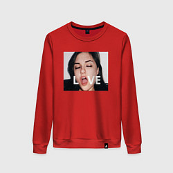 Свитшот хлопковый женский Sasha Grey LOVE, цвет: красный