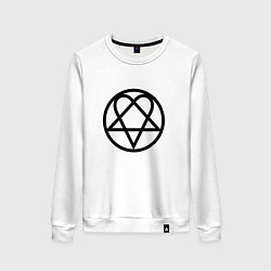 Свитшот хлопковый женский HIM Symbol, цвет: белый