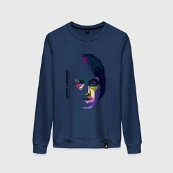 Свитшот хлопковый женский John Lennon: Techno, цвет: тёмно-синий