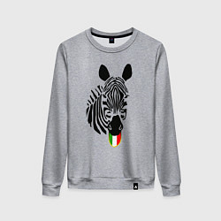 Свитшот хлопковый женский Juventus Zebra, цвет: меланж