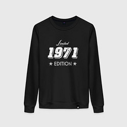 Свитшот хлопковый женский Limited Edition 1971, цвет: черный