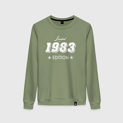 Свитшот хлопковый женский Limited Edition 1983, цвет: авокадо