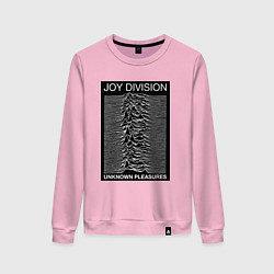 Свитшот хлопковый женский Joy Division: Unknown Pleasures, цвет: светло-розовый