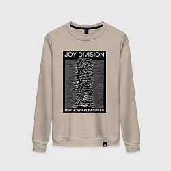 Свитшот хлопковый женский Joy Division: Unknown Pleasures, цвет: миндальный