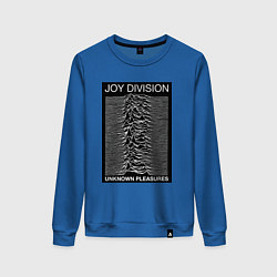 Свитшот хлопковый женский Joy Division: Unknown Pleasures, цвет: синий