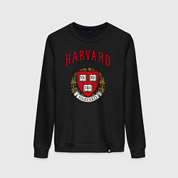 Свитшот хлопковый женский Harvard university, цвет: черный