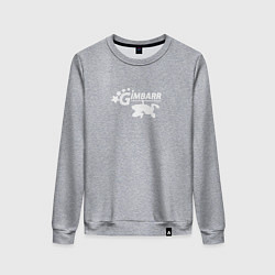 Свитшот хлопковый женский Gimbarr white, цвет: меланж