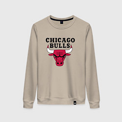 Свитшот хлопковый женский Chicago Bulls, цвет: миндальный