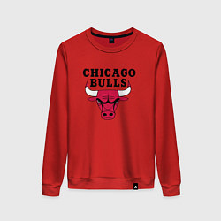 Свитшот хлопковый женский Chicago Bulls, цвет: красный