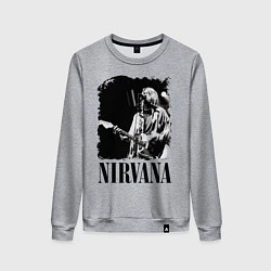 Свитшот хлопковый женский Black Nirvana, цвет: меланж