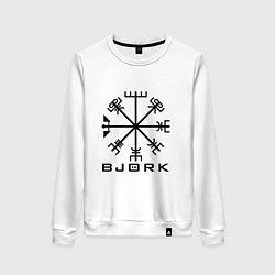 Свитшот хлопковый женский Bjork Rune, цвет: белый