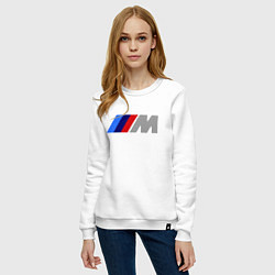 Свитшот хлопковый женский BMW M, цвет: белый — фото 2