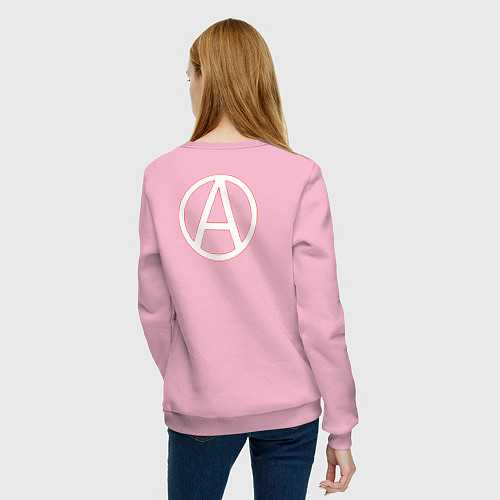 Женский свитшот Махно Нестор Иванович / Светло-розовый – фото 4