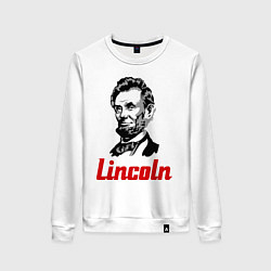 Свитшот хлопковый женский Abraham Lincoln, цвет: белый