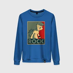 Свитшот хлопковый женский Rock Pony, цвет: синий