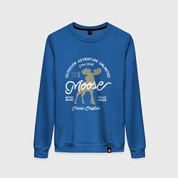 Свитшот хлопковый женский Mosse: Trade Mark, цвет: синий