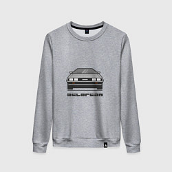 Свитшот хлопковый женский DeLorean, цвет: меланж