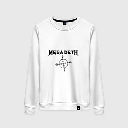 Свитшот хлопковый женский Megadeth Compass, цвет: белый