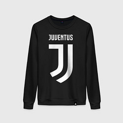Свитшот хлопковый женский FC Juventus, цвет: черный