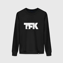 Свитшот хлопковый женский TFK: White Logo, цвет: черный