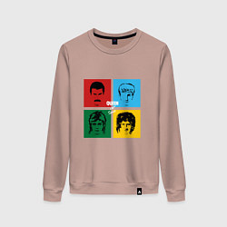 Свитшот хлопковый женский Queen Hot Space, цвет: пыльно-розовый