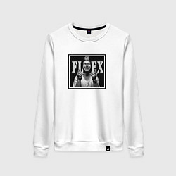 Свитшот хлопковый женский Post Malone: Go Flex, цвет: белый