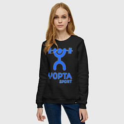 Свитшот хлопковый женский Yopta Sport, цвет: черный — фото 2