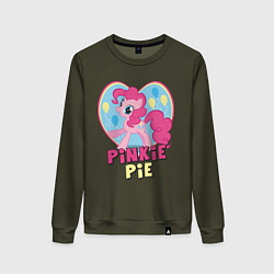 Свитшот хлопковый женский Pinkie Pie: in my heart, цвет: хаки